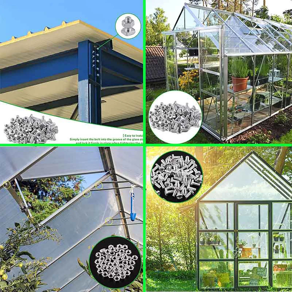 1/10/20/50/100 قطعة مسامير الألومنيوم الفضة الدفيئة طقم تصليح مسامير الجوز مجموعة للإزالة المضادة للتشوه دائم المكسرات عدة اكسسوارات #3