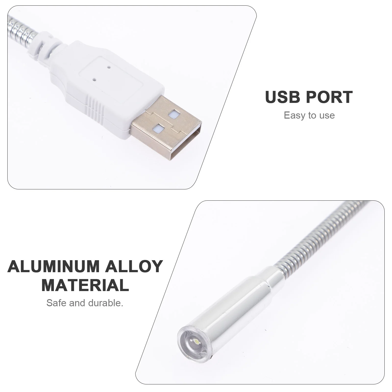4 قطع من مصباح لوحة المفاتيح USB المرن معقوفة لأجهزة الكمبيوتر المحمول الليلية للاستخدام المكتبي وغرفة النوم والمقهى وإضاءة الجو