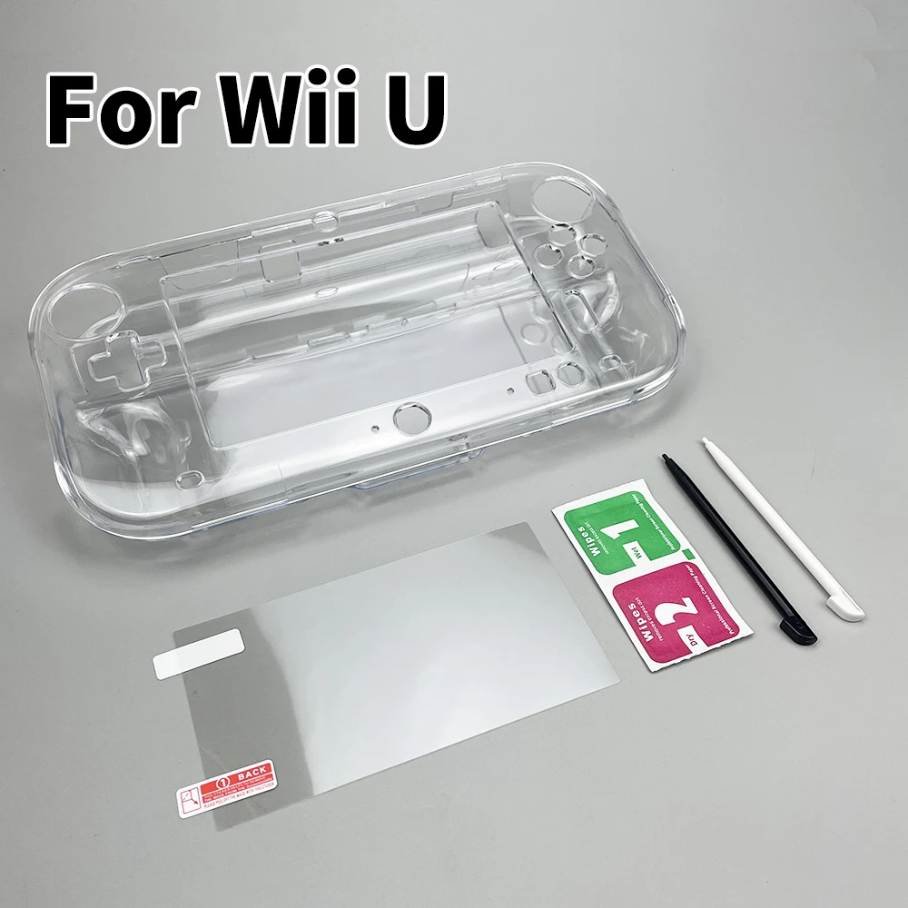 Protective Clear Crystal Hard Case Cover for Wii U Gamepad Skin Shell Protector For Wii U Controller