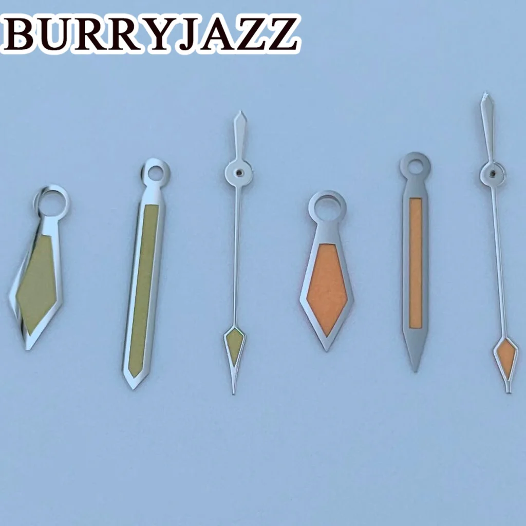 BURRYJAZZ NH35 NH36 NH38 7S26 7S36 4R35 4R36 Watch Hands Silver Orange Silver Yellow Hands Green Luminous