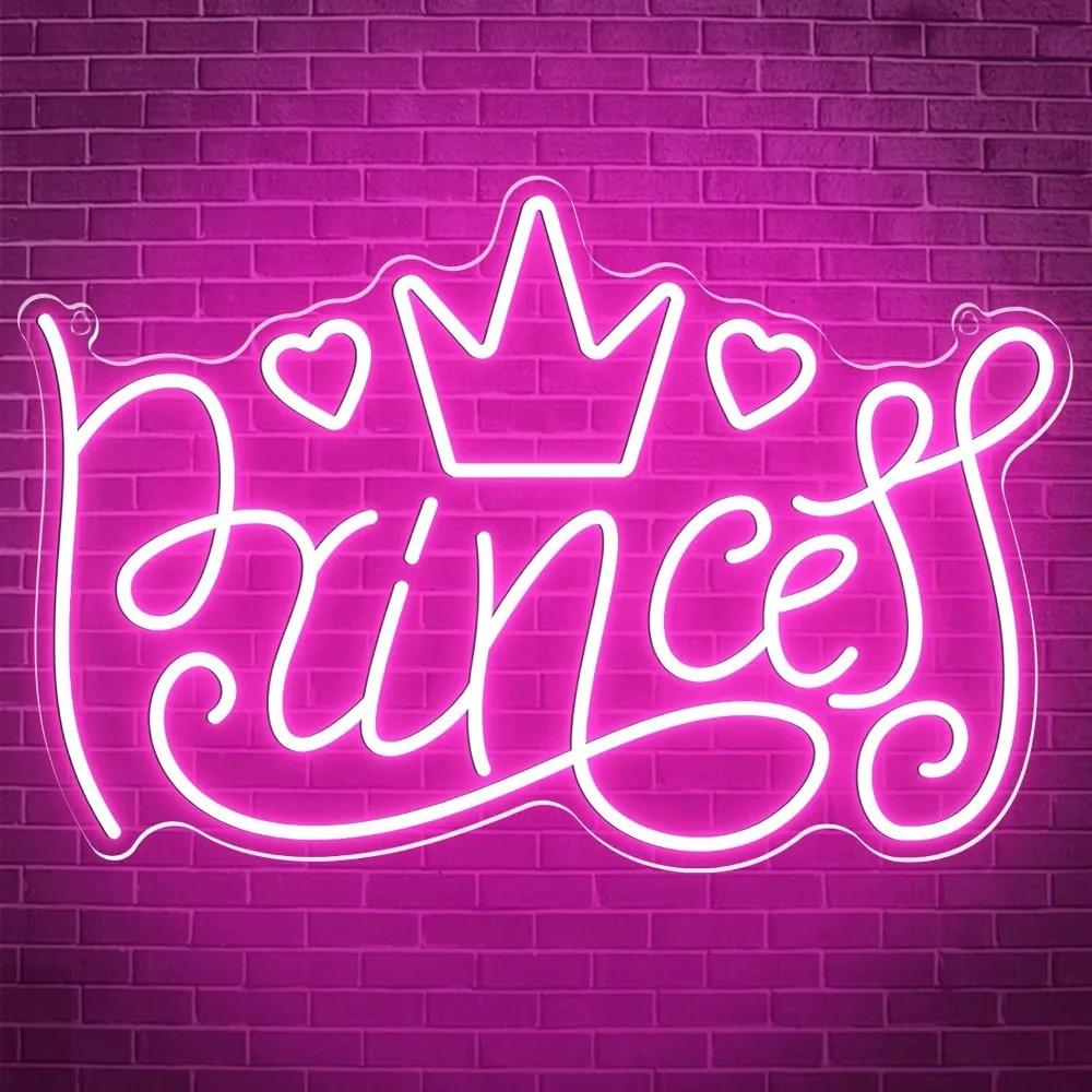 

Princess Crown Neon Sign LED Bedroom Light for Girls Room Birthday Party Wall Decor Dimmable USB Sweet Dream Gift Night Light