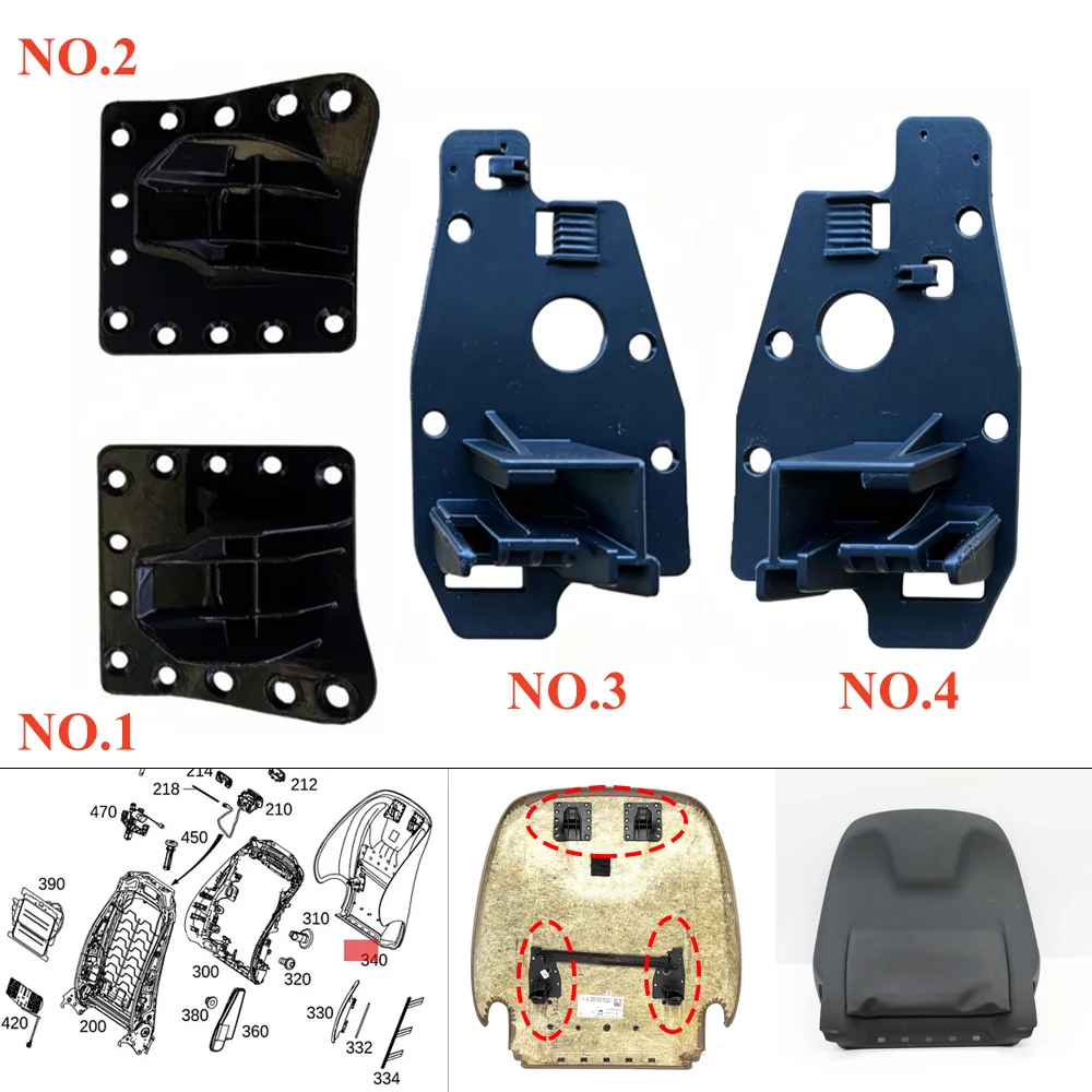 Inner Front Seatback Backrest Lower Upper Fixed Hook Buckle Fastener Clip Bracket For Mercedes-Benz C E GLC Class W205 W213 C253