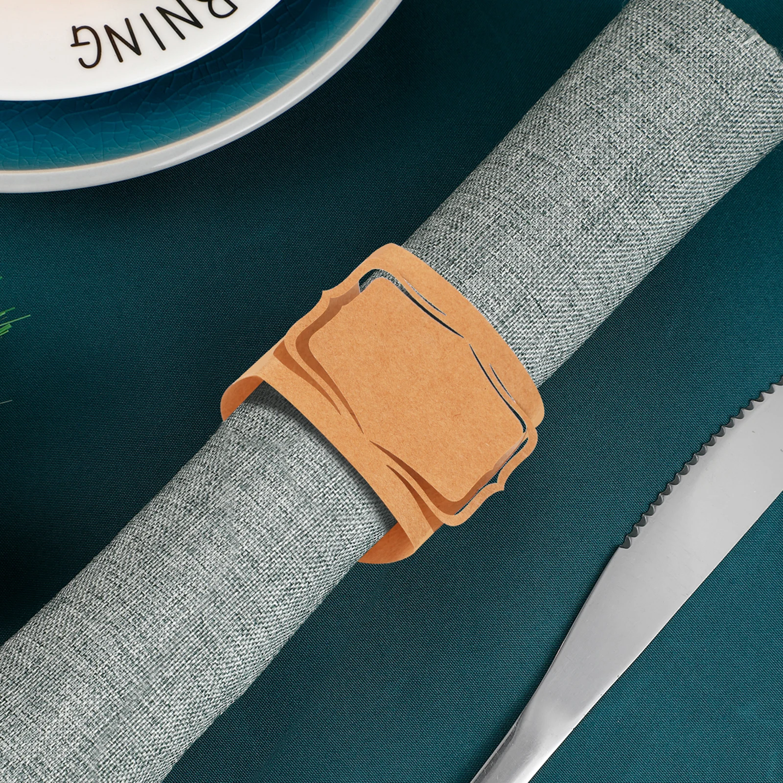 

25Pcs Rustic Napkin Rings Party Decorative Paper Napkin Holder for Wedding Dinner Table Setting and Home Decor