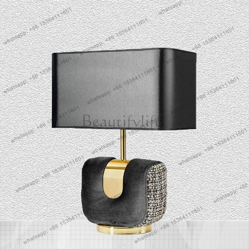 

Modern simple light luxury living room designer soft decoration club hotel villa bedroom ornament