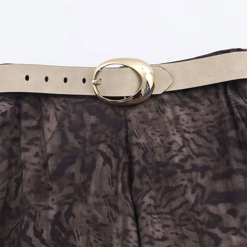 موضة جديدة طباعة التنانير النسائية خريف 2025 جديد أنيق عالية الخصر التنانير النسائية شيك سليم الشارع مريحة الشباب التنانير