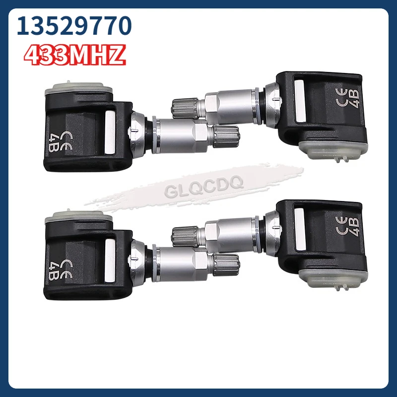 

4PCS TPMS Tire Pressure Monitor Systems Sensor 13529770 433MHZ 13593957 For Cadillac CT4-V Cadillac CT5-V Chevrolet Corvette C8