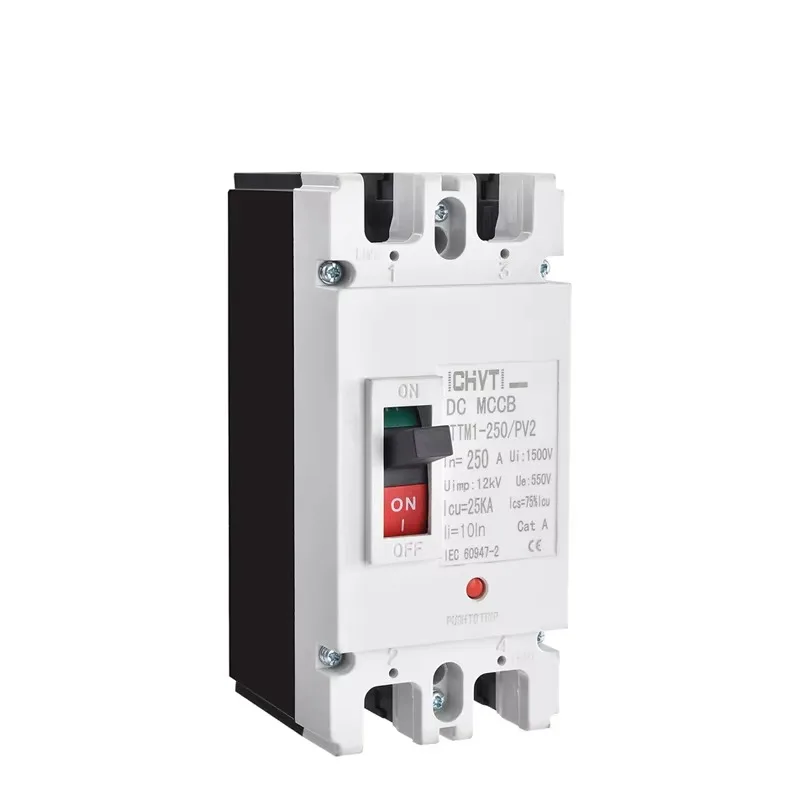100A 200A 300A 400A 500A EV Car 550V 500V 1P 2P 120 Amp Arc Fault Circuit Breaker 2pole 200amp Mccb