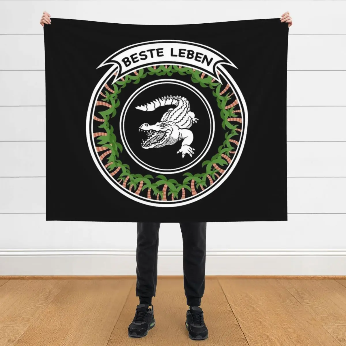 

Best life croco design Throw Blanket Furry Plaid on the sofa Beautifuls Blankets