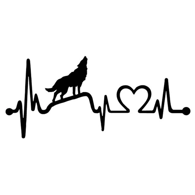 

Y264# Die-Cut Vinyl Decal The Roaring Wolf Car Sticker Waterproof Auto Decors on Car Body Bumper Rear Window Laptop