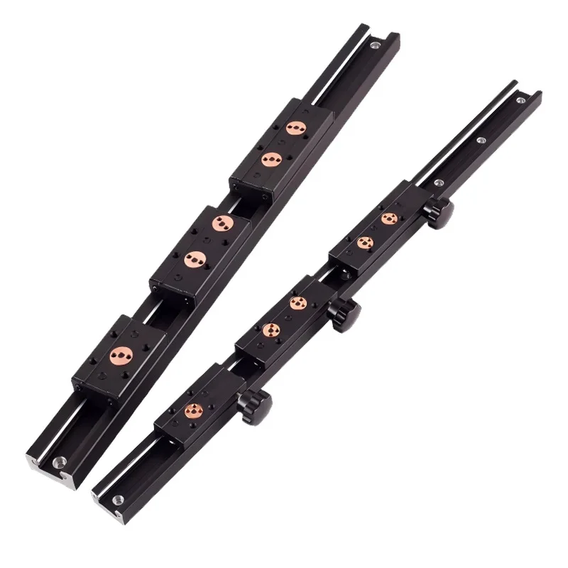 Blackening Built-in dual-axis linear guide Rail Aluminum Roller Bearing Industrial Track SGR15N guide+SGB15N 3/4/5 Wheel Slider