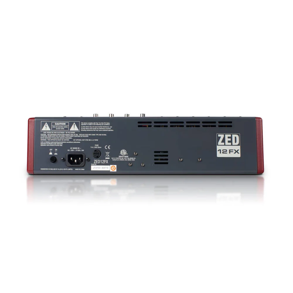 Shenndare 1:1 ZED12FX Аудиомикшер 12-канальный аудиомикшер Звуковая консоль USB Профессиональный аудиомикшер для ALLEN&HEATH