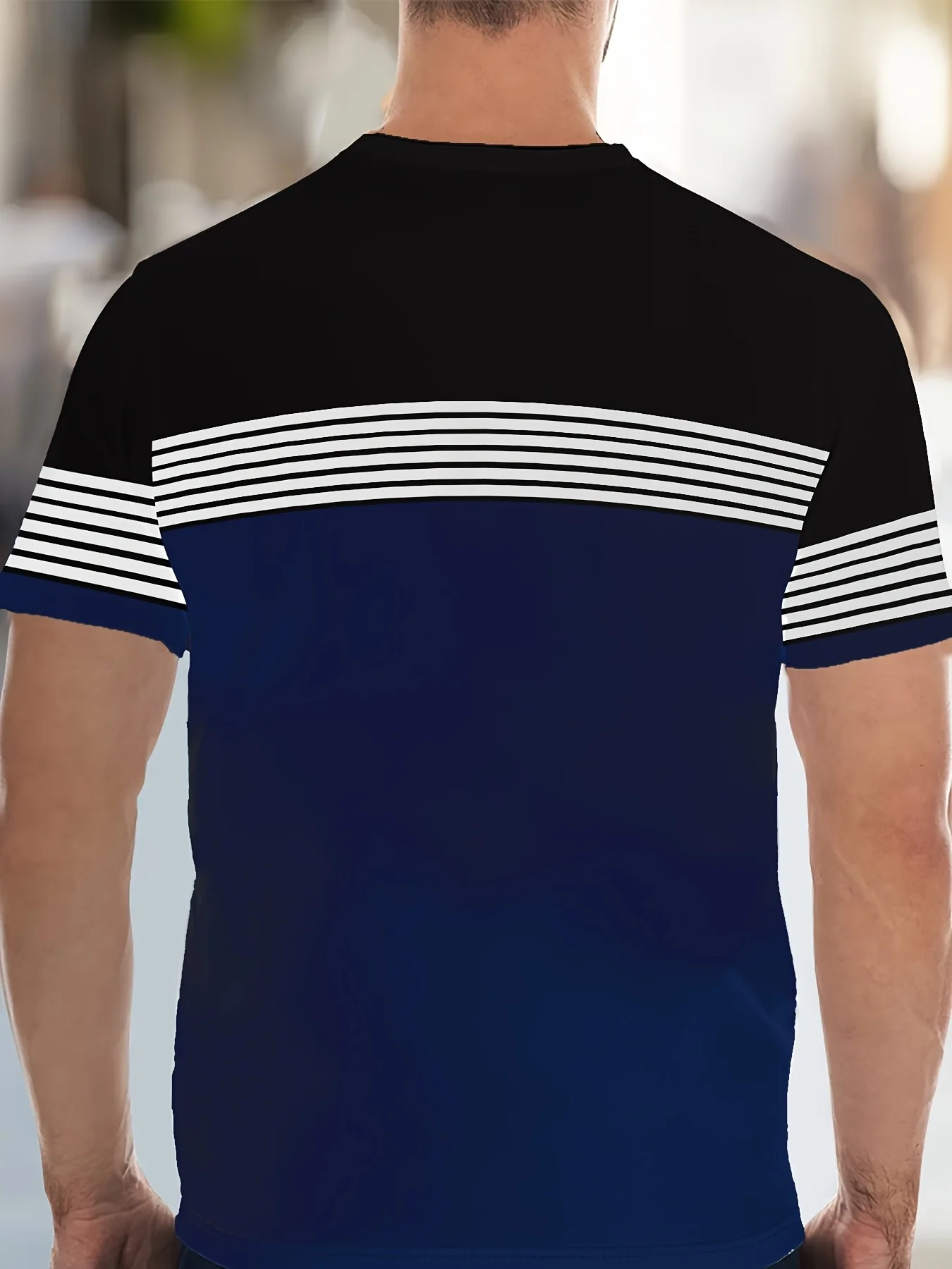 Het nieuwe zomerpak 2025, 3D-geprinte, casual, modieuze en eenvoudige stijl, ademende en lichtgewicht herenkleding voor buiten