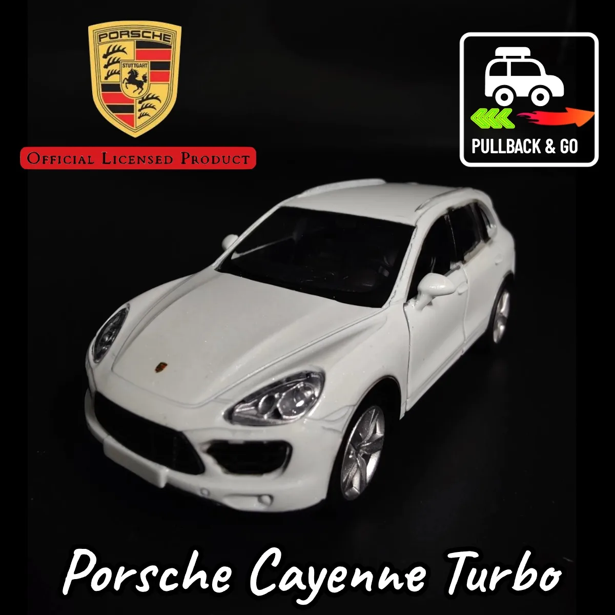 1/36 Porsche Cayenne Turbo Pullback Toy Car Model Official Licensed Alloy Diecast Vehicle Scale Replica Xmas Gift Kid Boy Toy