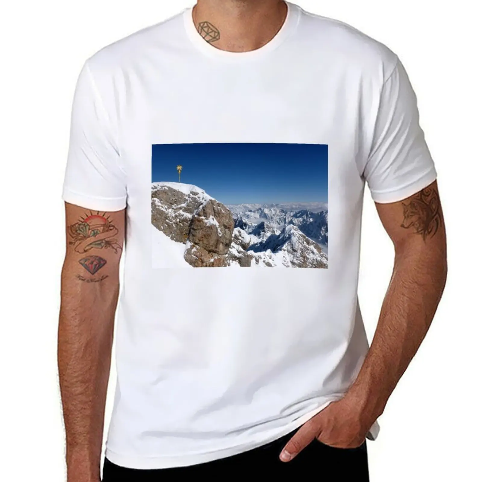 

Zugspitze ~ Top of Germany T-Shirt man tshirt t shirts for man cotton funny T-Shirt