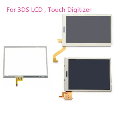 Replacement Top Upper/Bottom Lower Down LCD Screen For Nintendo 3DS LCD with/no Touch Screen Digitizer Glass Display Touch Panel