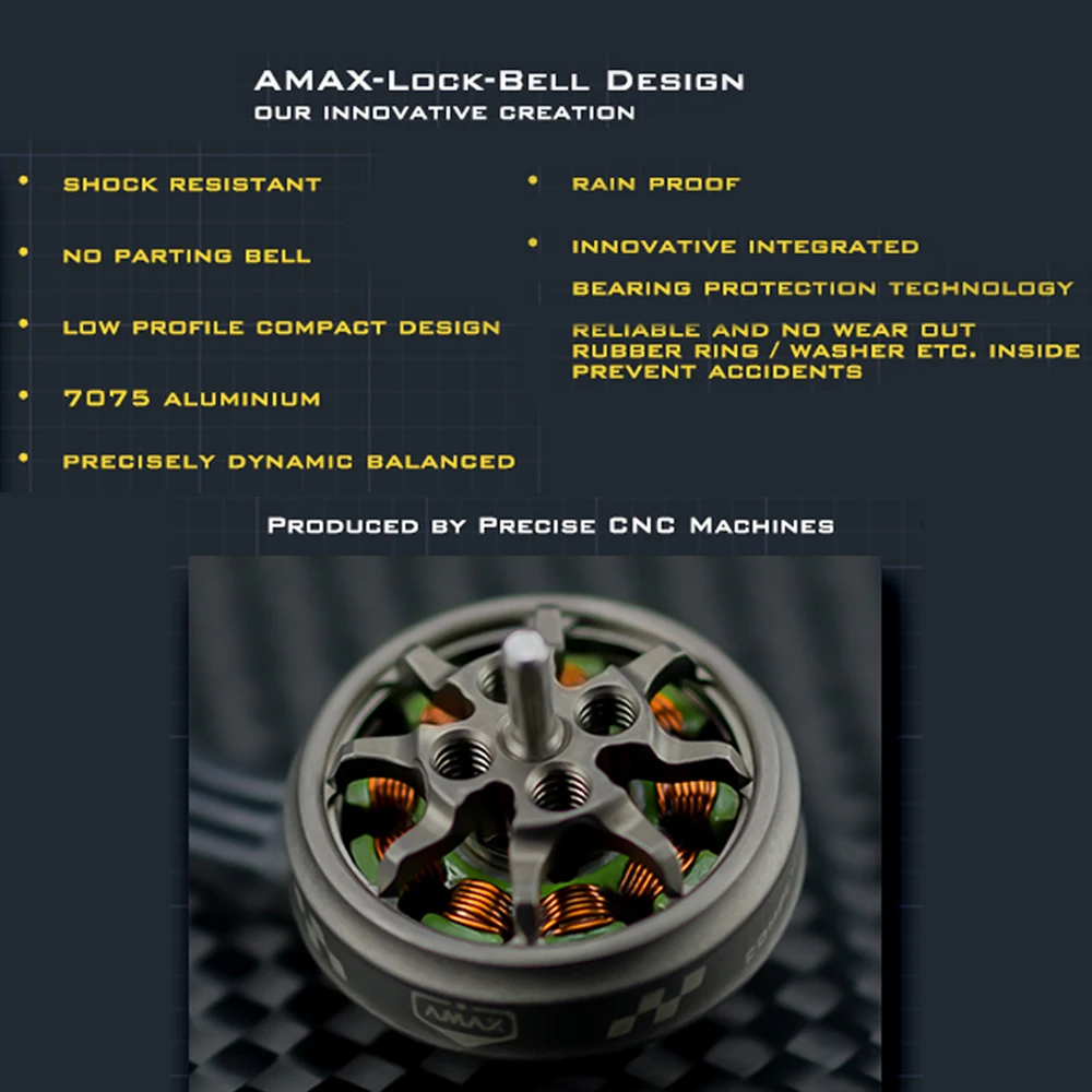 AMAX 1303 3 حفرة M1.4 Φ6.6mm/4 حفرة M2 Φ 9mm المحرك الراقية العنيفة الدقة الديناميكية موازنة كفاءة معبر وضع الطائرة بدون طيار #2