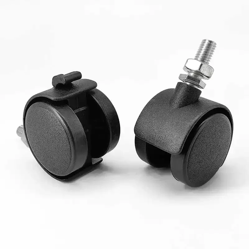 عجلات العجلات البلاستيكية القابلة للتعديل عجلات العجلات 20-50 مللي متر أنبوب مربع أنبوب دائري انزلاق عجلة كم الأثاث حماية الصدمات الساق