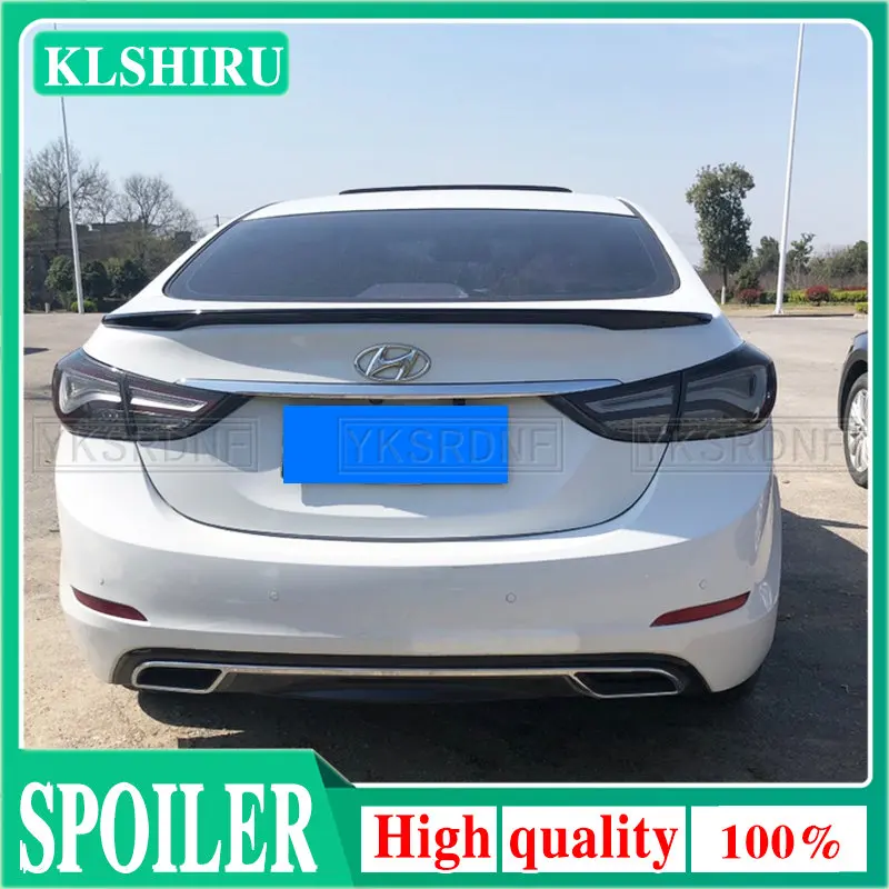 For Hyundai Elantra 2012 2013 2014 2015 ABS Plastic Unpainted Color Rear Trunk Boot Wing Roof Spoiler Car Accessories