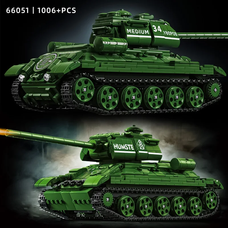 Crawler Type 15 Light Tank Boys' Toy Puzzle Assembly Building Blocks Armored Vehicle Children's Model