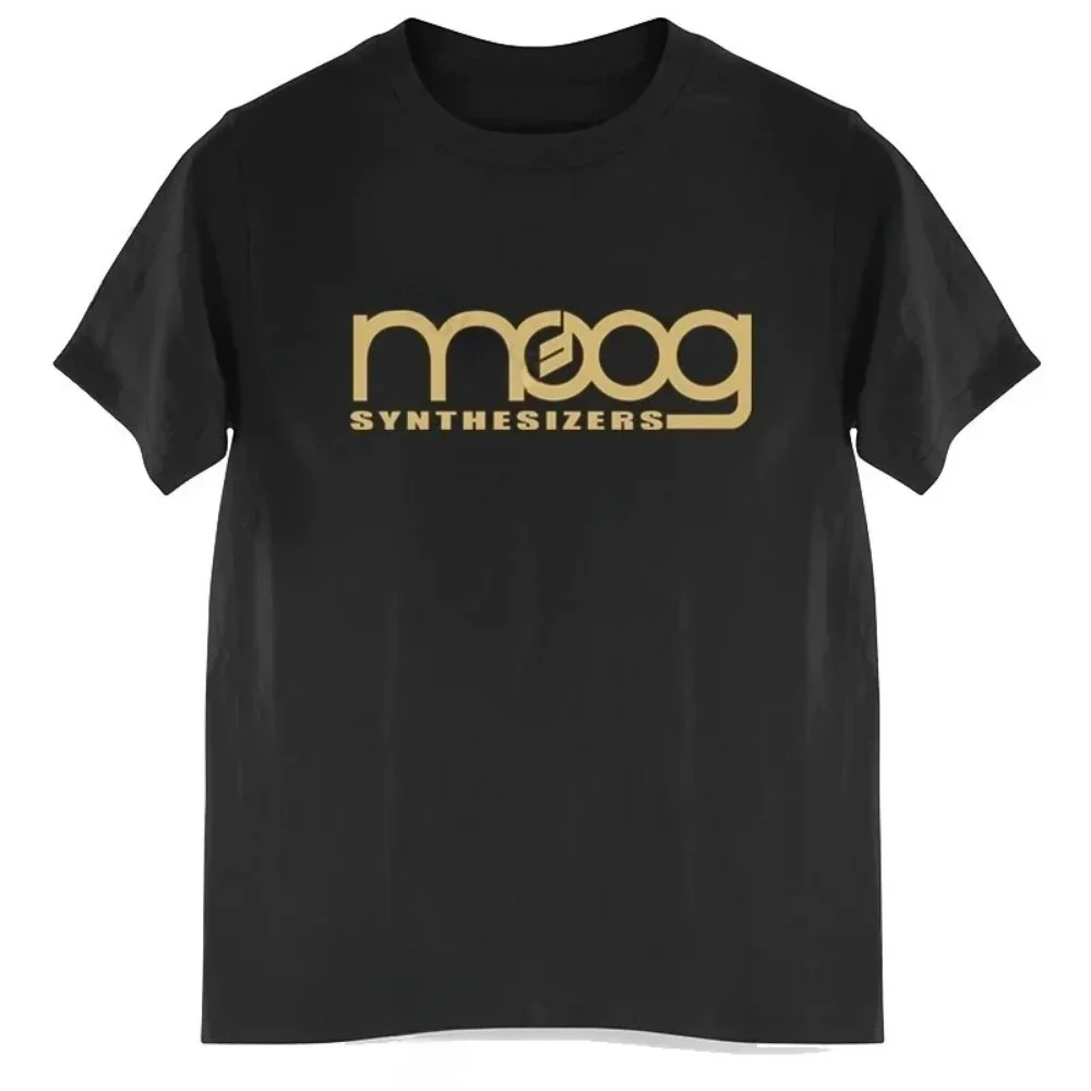 Moog Synthesizer Black Print T-shirt Men Women Cotton Hip Hop Oversized Tshirt Short Sleeve Brand T Shirt Streetwear Tops Tee