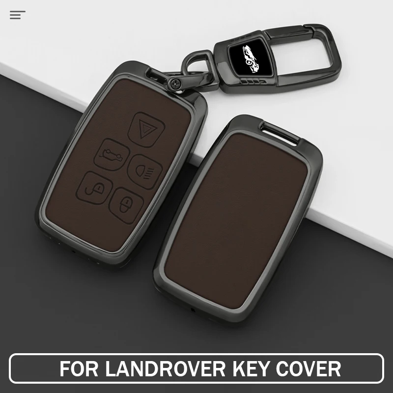 Funda protectora metálica para llave de coche Land Rover Range Rover Sport Evoque Freelander 2 - Funda duradera para llave, accesorios para coche, llavero