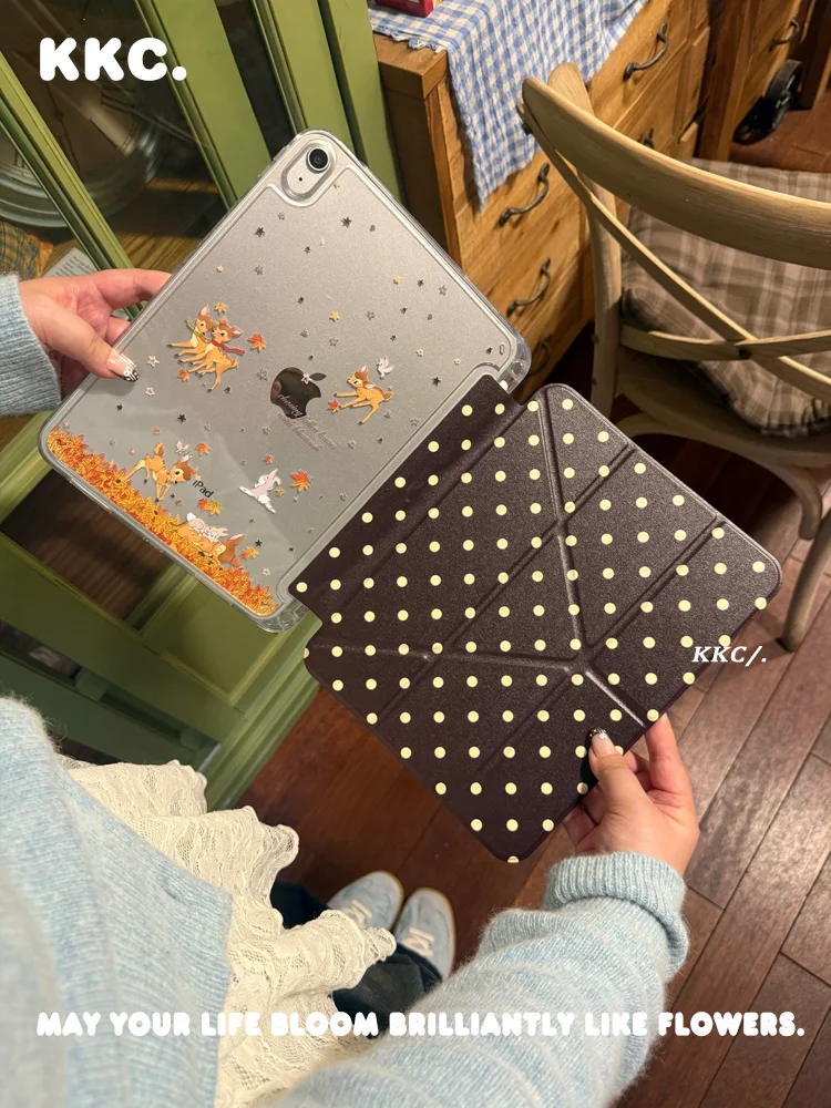 Anime Maple Leaf Deer cartoon INS Y-fold case For Xiaomi Redmi Pad 6/7SPro 5 6 7 8 M7 11inch 12.5 2025 Pro Case earthquake-proof