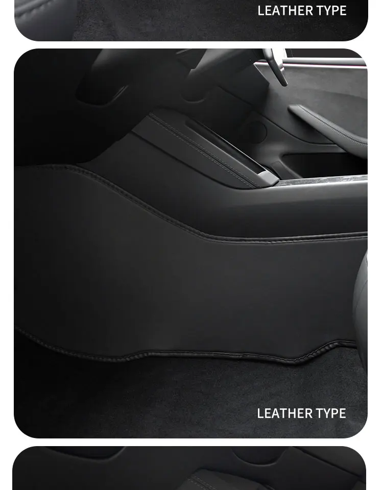 Für Tesla 2024-25 Modell 3 Highland 3 Mittelkonsole Zwei Seitenverkleidung Anti Kick Pad Verteidigungsschutz Leder Aufkleber Fußabdeckung – Detail 16