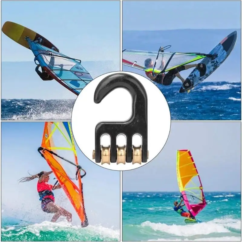 31KC อลูมิเนียมอัลลอยด์ Windsurf Pulley Hook Universals Windsurf Rigging Pulley Hook