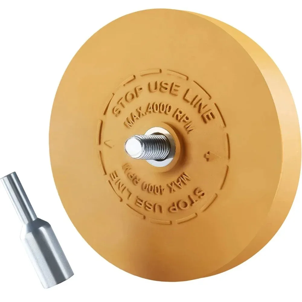 Car Paint Drill Compatible Rubber Decal Remover Eraser Wheel Vinyl Sticker Pinstripe Tape Adhesive Cleaning Tool