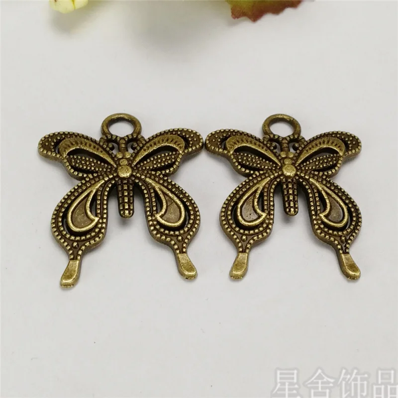 diyOrnament Accessories28*24MMAlloy Butterfly Pendant Vintage Accessories Pendants Accessories2788Pendant