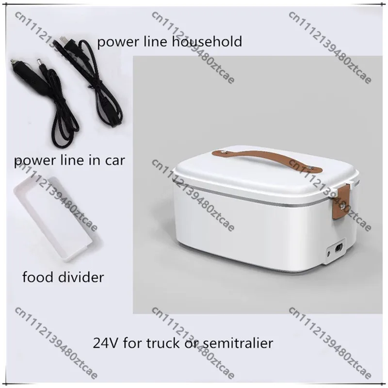 1.8L Multifunctional Car Rice Cooker 12V 24V Water-free Heating Lunch Box Portable Food Cooking Warmer Container