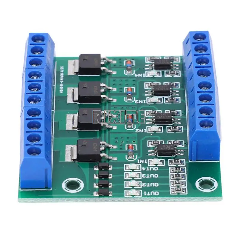 MOS FET 4 Channel Pulse Trigger Switch Controller Board PWM Optocoupler Opto-isolator Driver Board For Motor LED Light