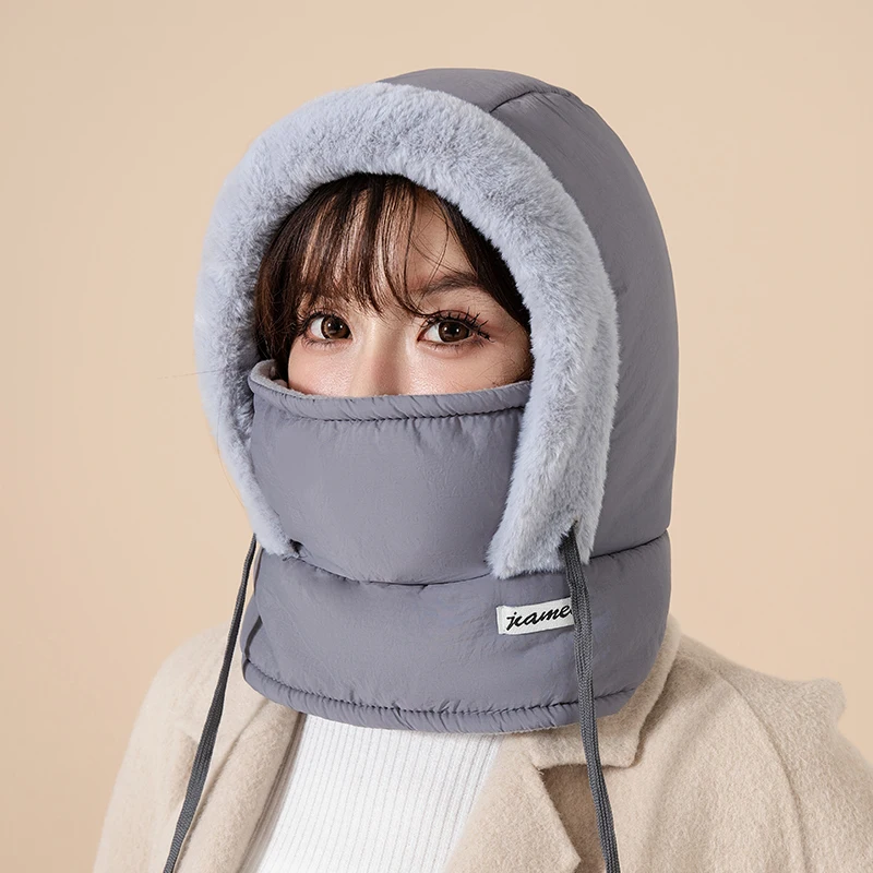 

6 Colors Winter Plus Velvet Warm Ear Protection Full Face Hat Motorcycle Inner Wear Warm Outdoor Cycling Ski Knitted Hat