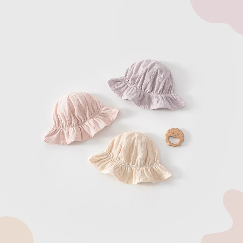 chapeu-de-sol-fino-jacquard-para-bebes-recem-nascidos-confortavel-e-respiravel-de-algodao-puro-com-aba-ondulada