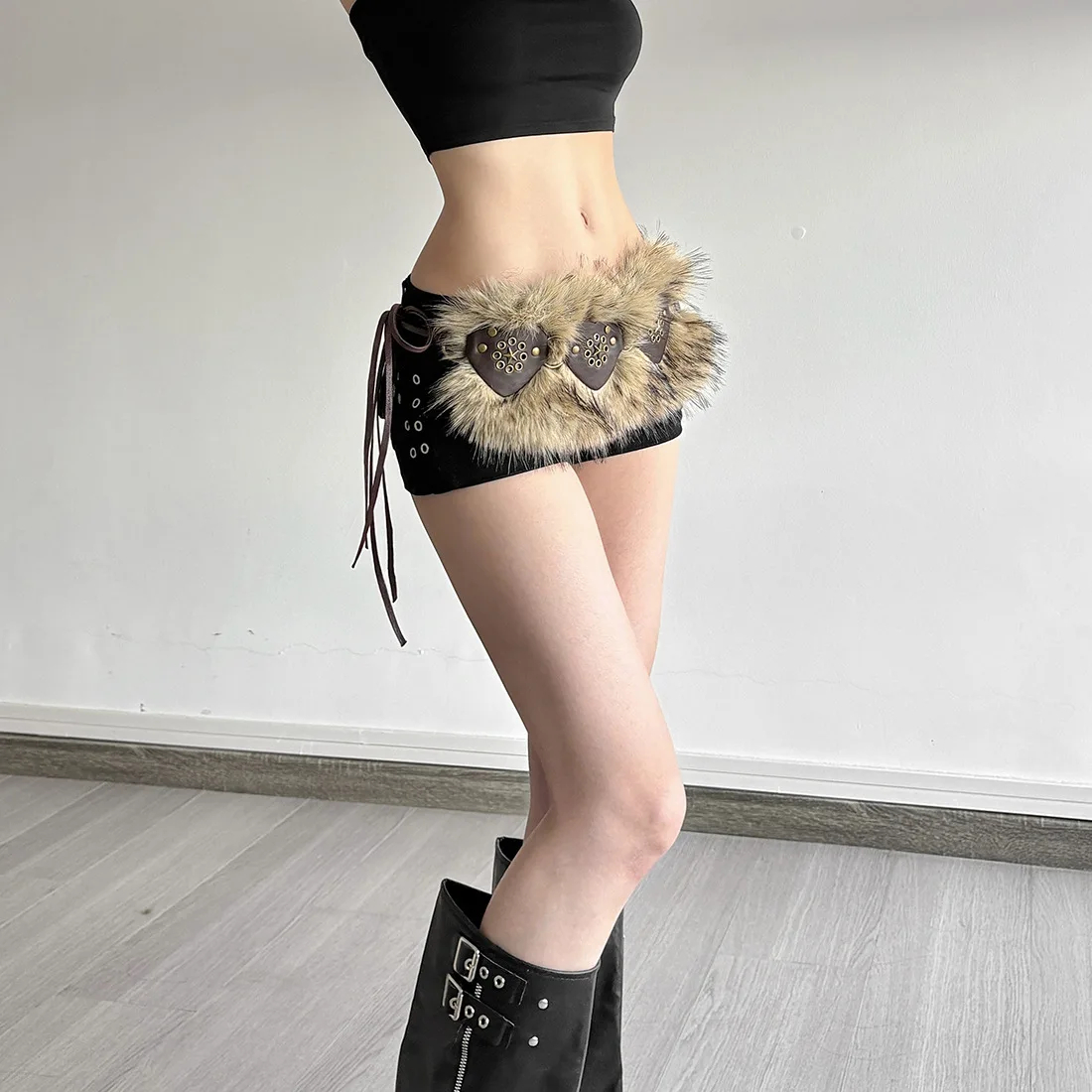 2025 Europe, America and Summer Cross-border New Niche Personality Hottie Sexy Plush Irregular Love Versatile Belt Woman