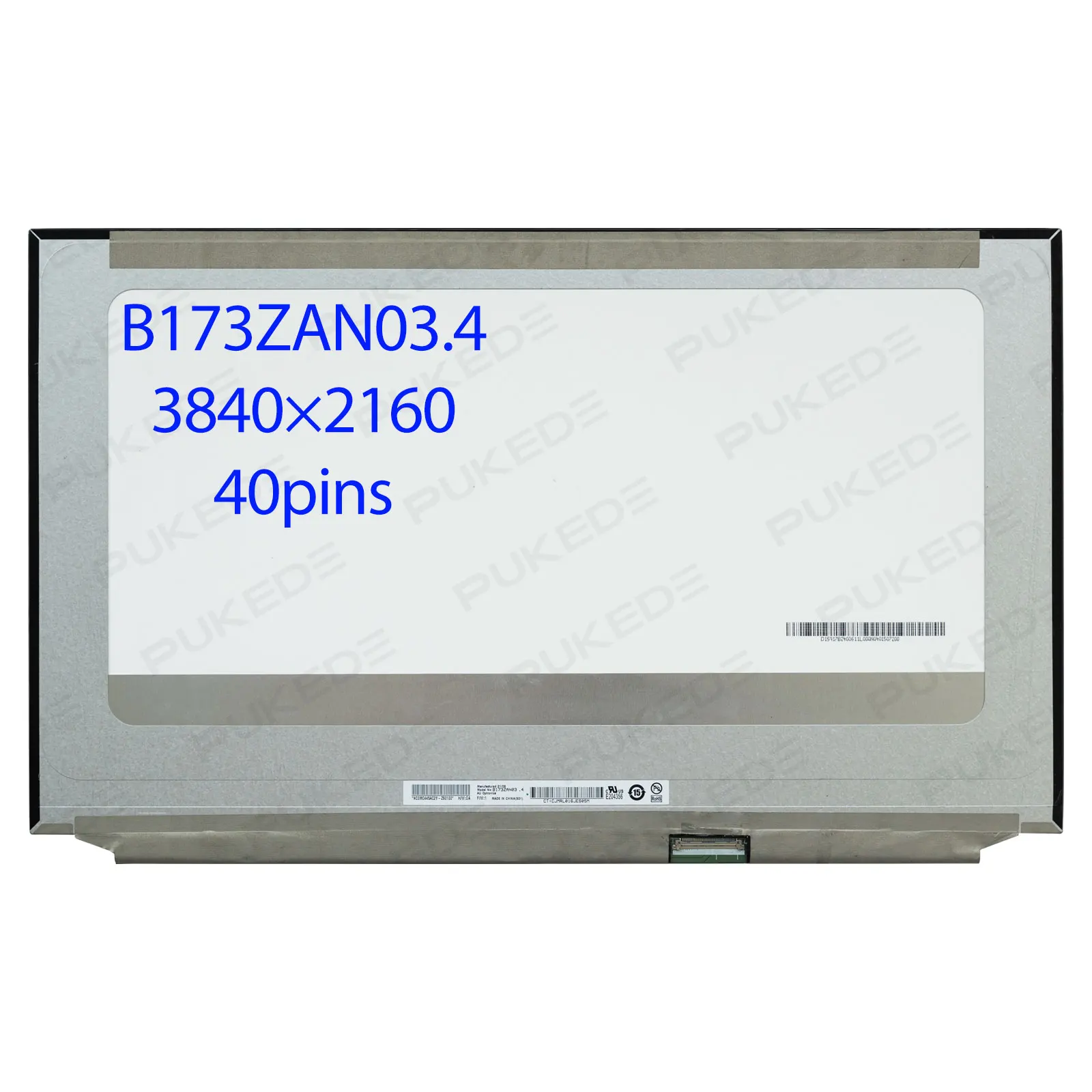 

17,3-дюймовый ЖК-экран для ноутбука 4K B173ZAN03.4, замена матрицы IPS-панели UHD 3840x2160