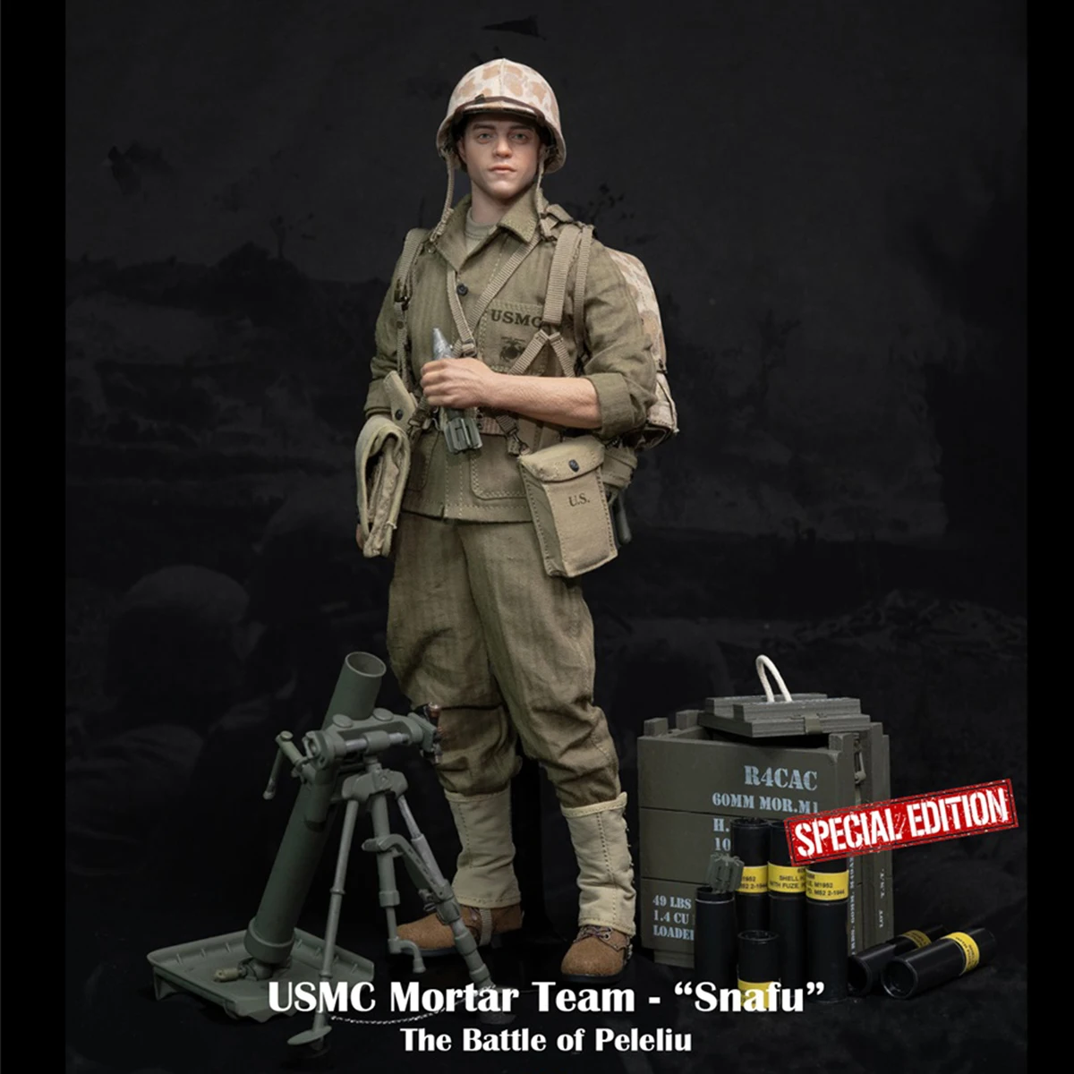 HiPlay Facepool Figurka WWII US Marine Corps Mortar Crewman: Merrill 1/6 Figurka Akcji
