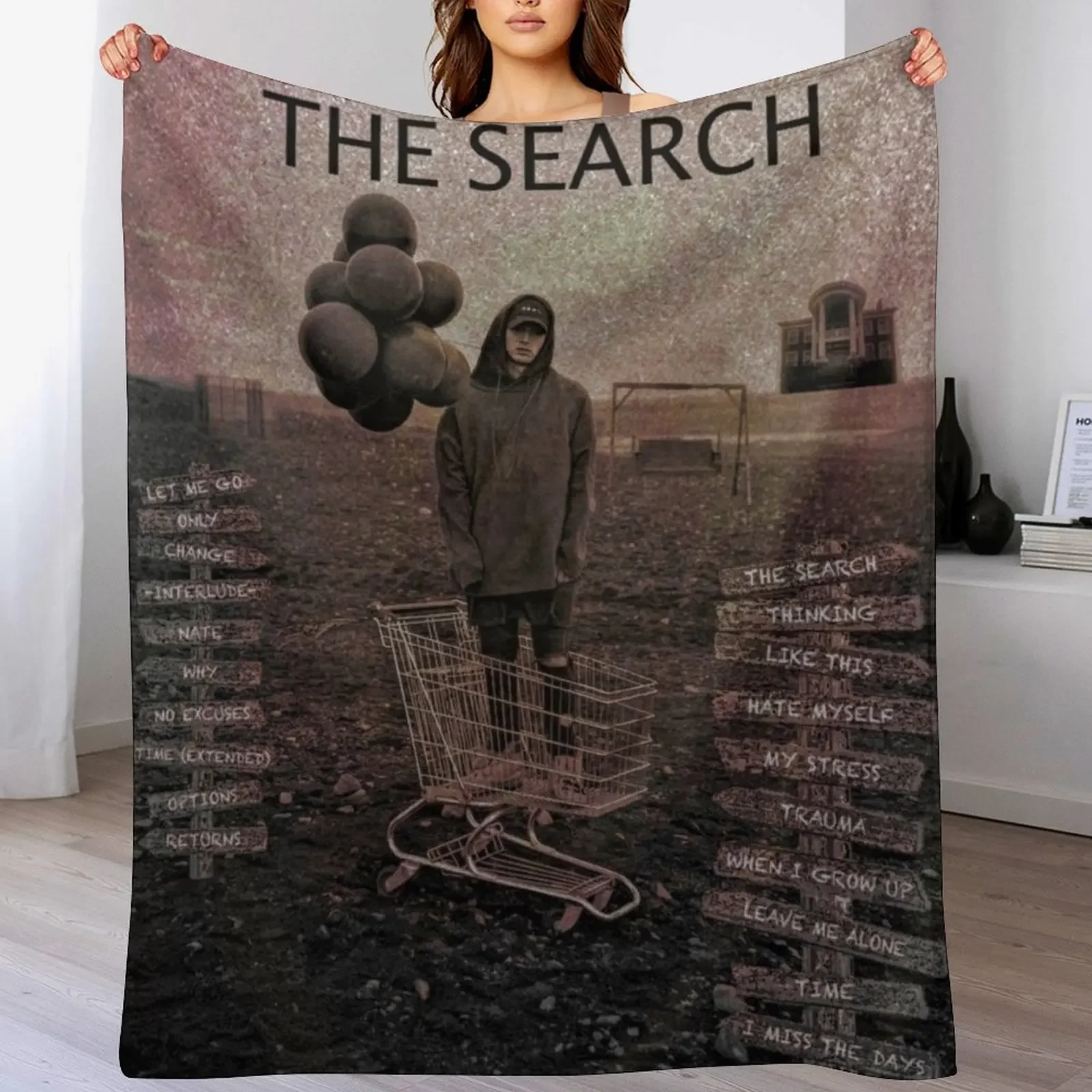 

NF - The Search Throw Blanket Luxury Throw Flannel Fabric Decorative Sofas Thermals For Travel Blankets