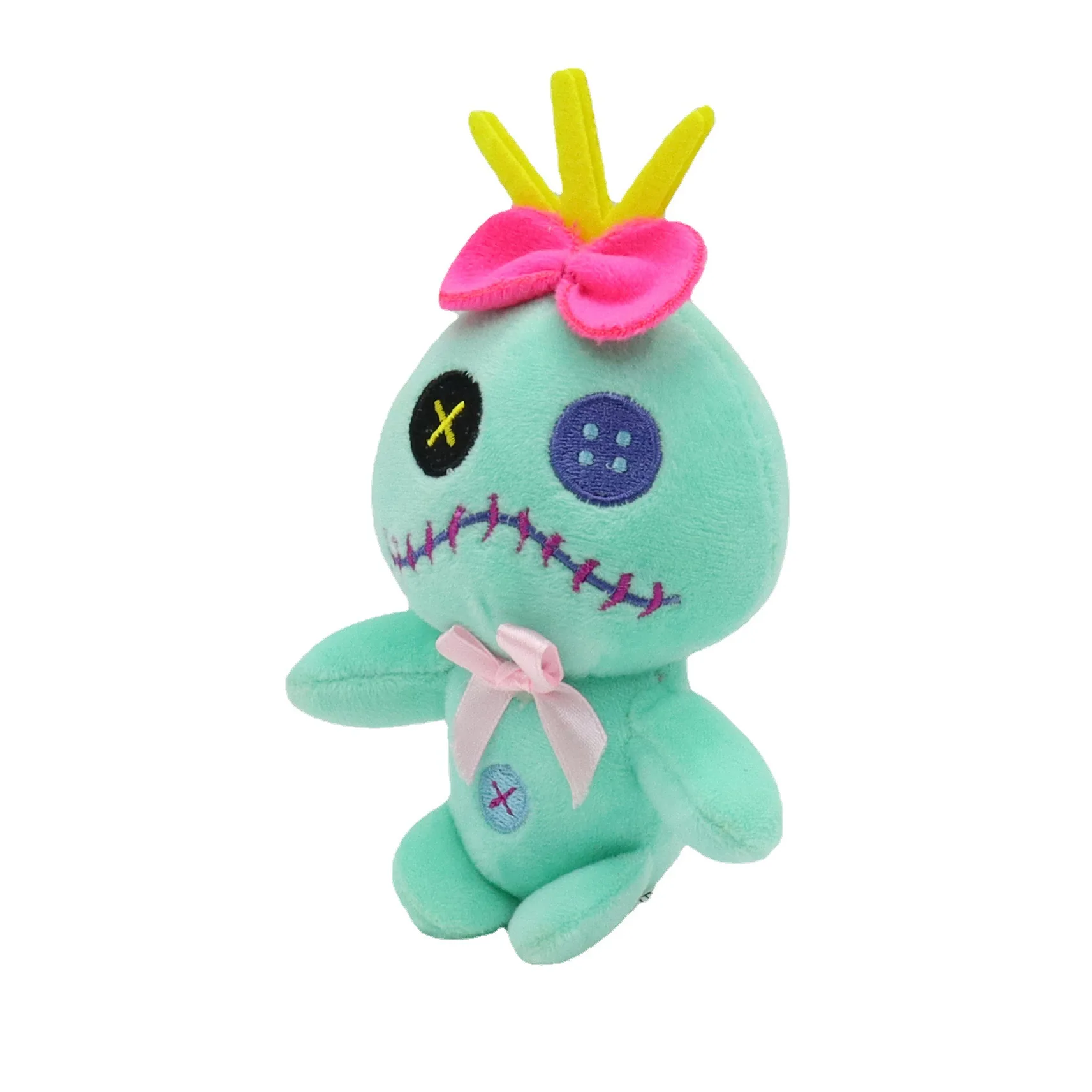 10cm MINISO Lilo Stitch Alien Cosplay Doll Plush Kids Christmas Gift Pendant Accessories