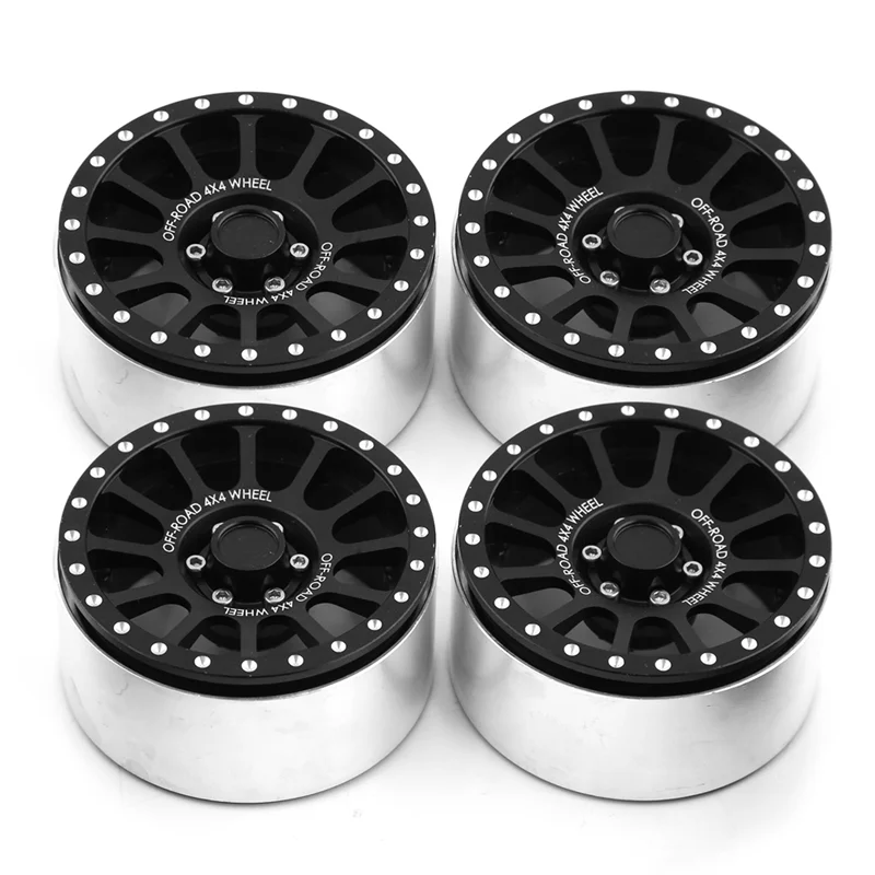 4 Uds. De cubo de llanta de rueda Beadlock de Metal de 2,6 pulgadas para 1/8 1/10 coche trepador de control remoto Axial SCX10 Wraith RR10 Capra TRAXXAS TRX4