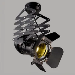 Extensible Painted Rail Lighting Head E27 Base Industrialstyle LED Ceiling Lamp For Accent Task Wall Art Exhibition Lighting