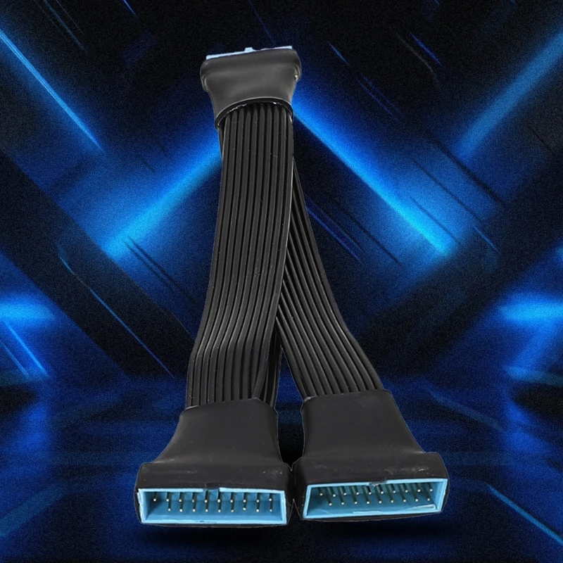 USB3.0 延長ケーブルコンピュータメインボード 19Pin/20Pin オスメス 1 対 2 スプリッタコネクタ
