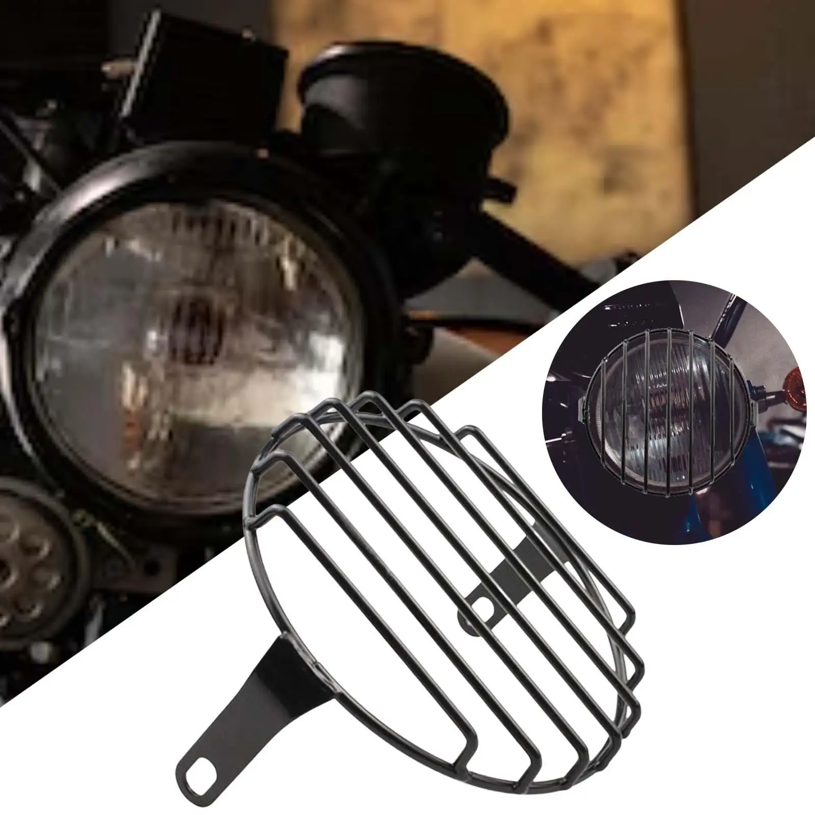 5.75 inch Motorcycle Headlight Decor Protective Replaces Metal Accessories Lamp Shade for Retrofit