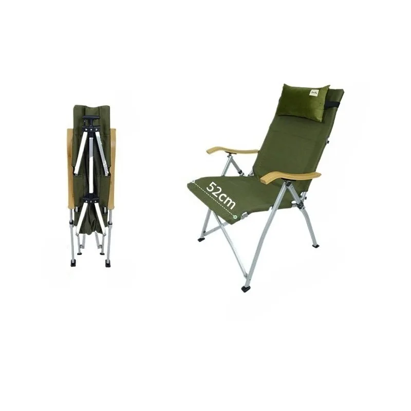 For Adjustable Aluminum Outdoor Lying Chair Seal Folding Portable Camping Picnic High Back Fishing