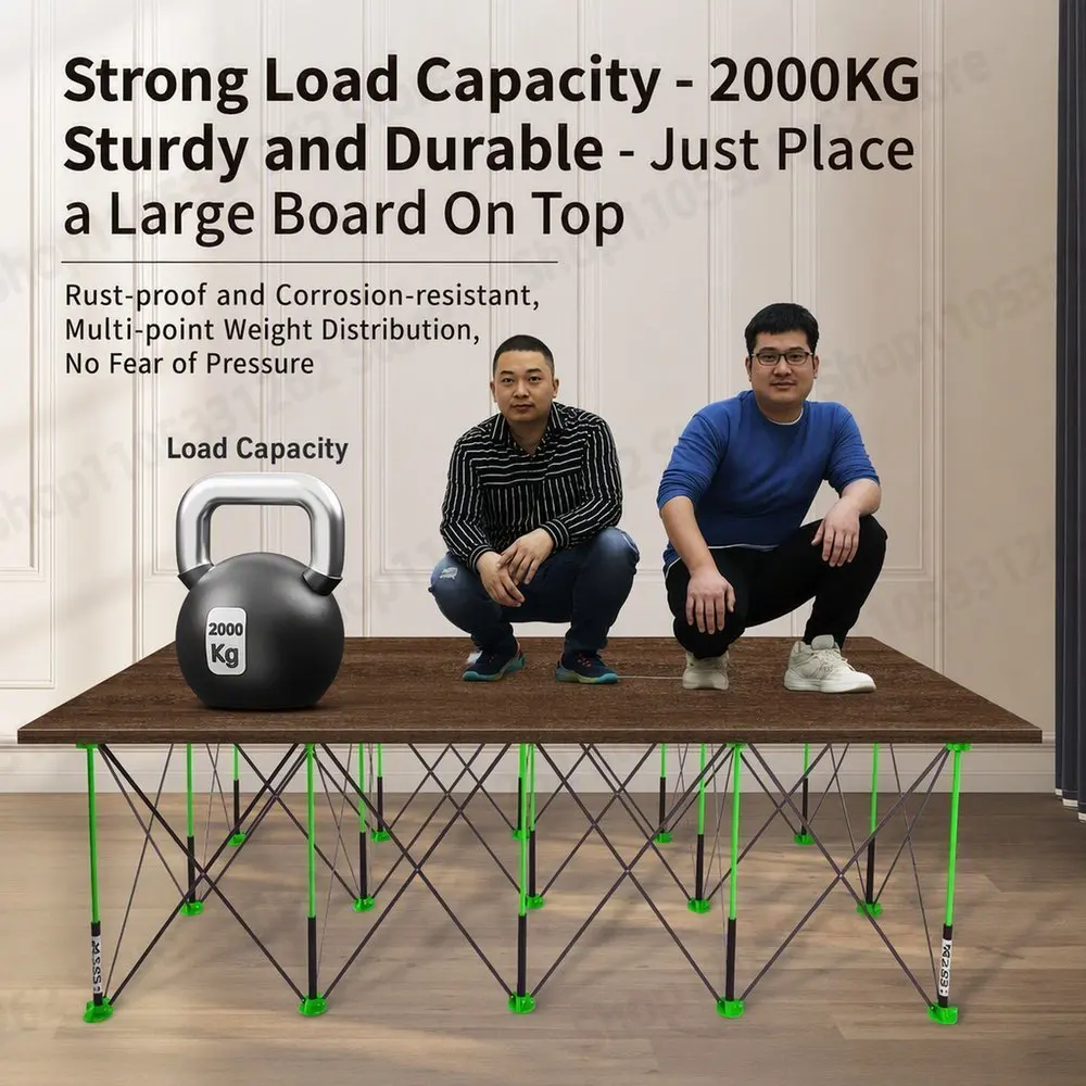 Heavy Duty Spider Workbench 3500kg 10 12 15 Legs Folding Stand Engineering Batch Cutting Tool-Free Setup Portable Welding DIY