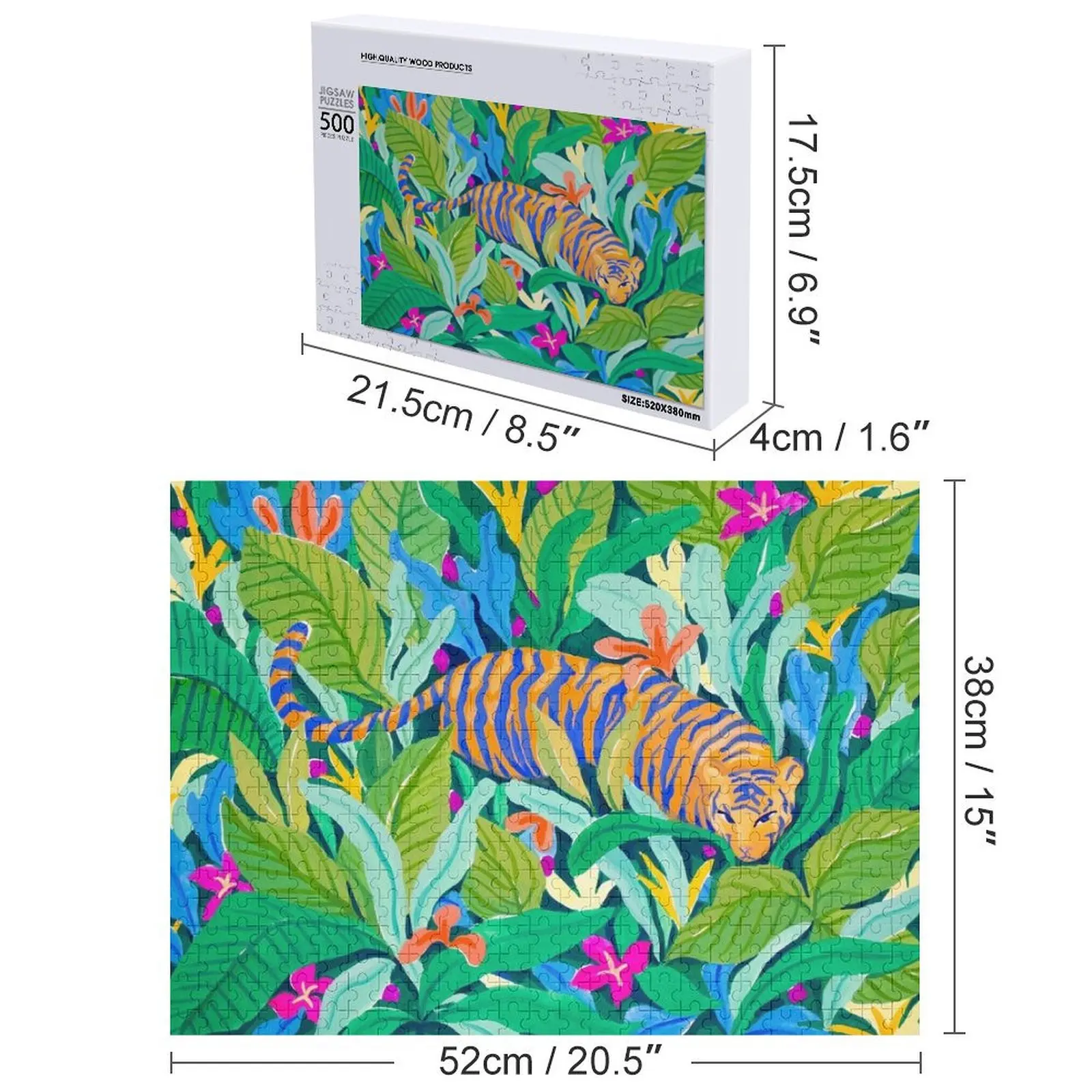 ปริศนาจิ๊กซอว์ป่าที่มีสีสัน ของเล่นที่ปรับแต่งได้สำหรับเด็ก ไอเดียของขวัญส่วนบุคคล ปริศนา