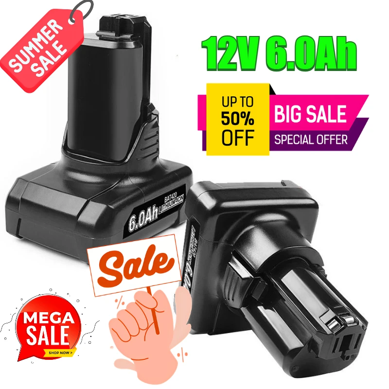 

Lithium Battery for Bosch 12v Cordless Handheld Drill - BAT411 Rechargeable Battery