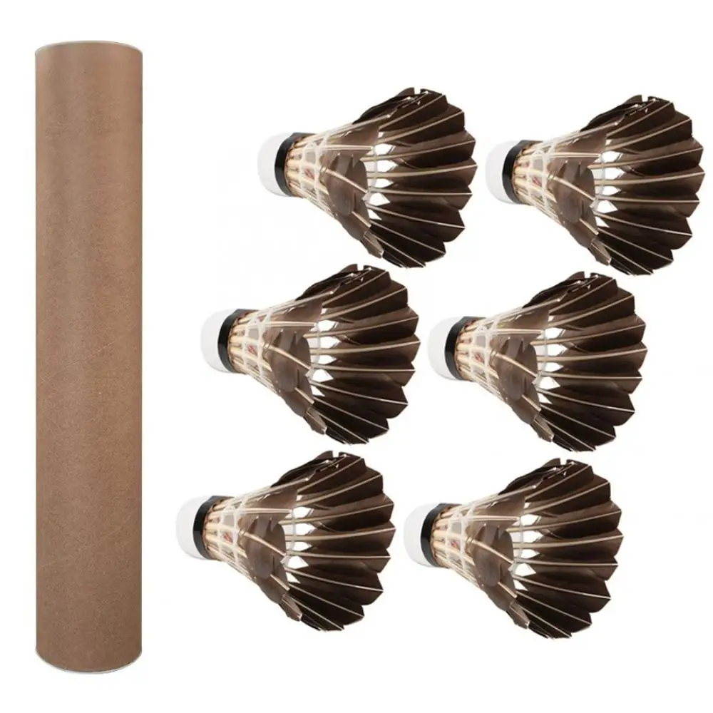 

3/6/12Pcs Badminton Ball Stable Training Professional Black Goose Feather Durable Badminton Shuttlecock