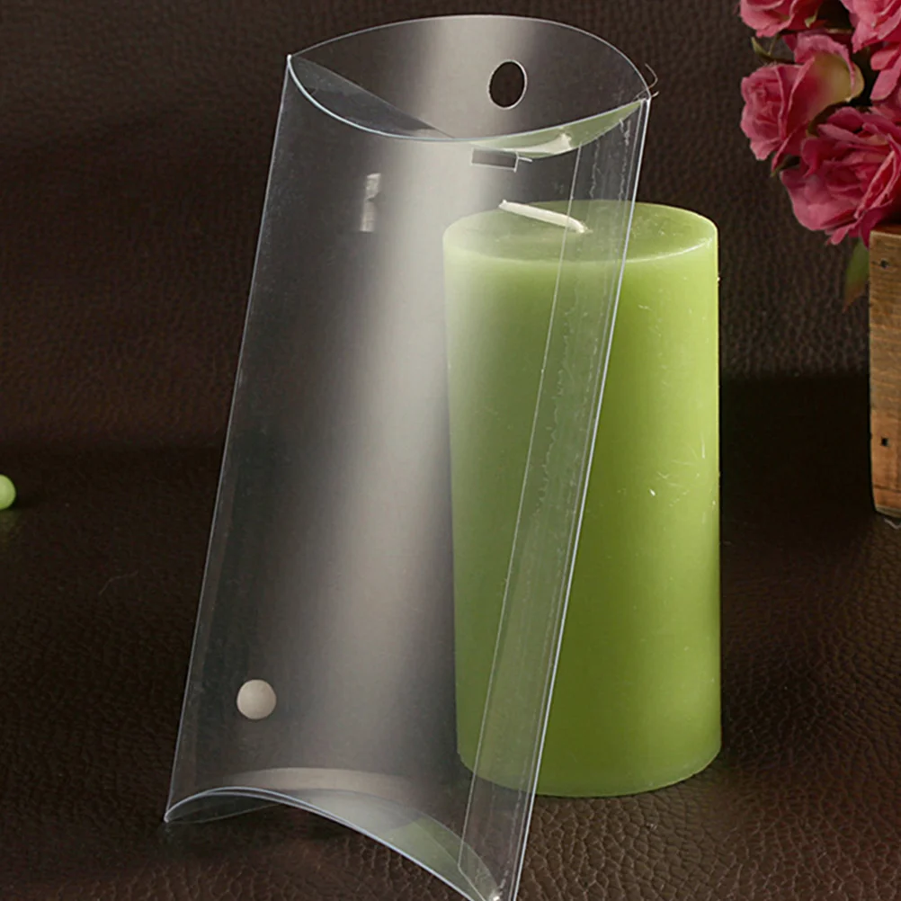 50 Pcs Extra Large Clear Pillow Boxes Package Bags Shape Candy Baby Jars Biscuits