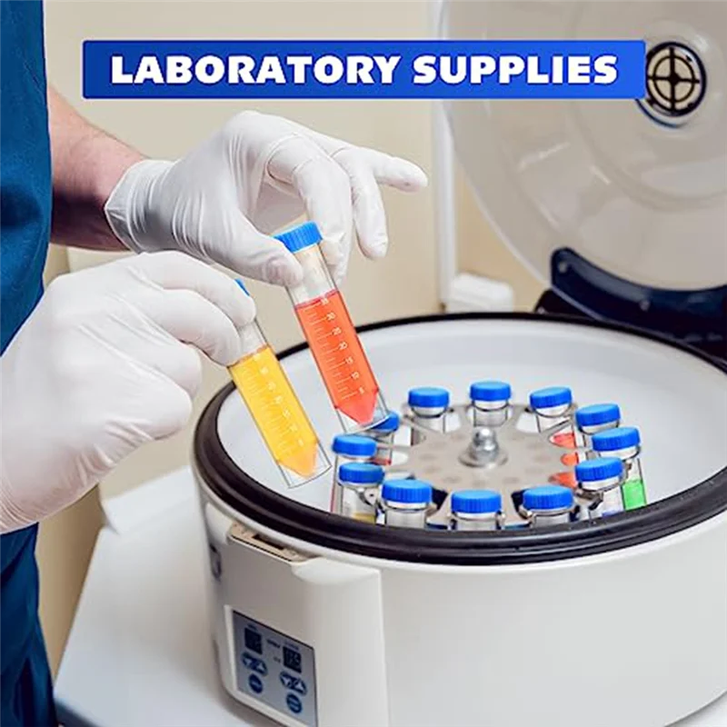 ABDE-100 contagem 50ml tubos de centrífuga com tampas de parafuso tubos de ensaio tampas tubos de laboratório de polipropileno, para experiências científicas